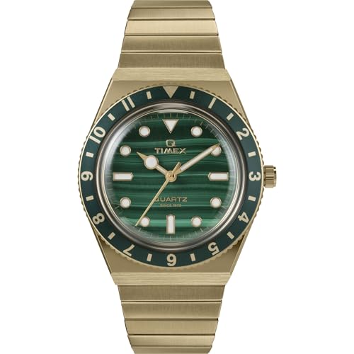 Timex Women's Diver Inspired 36mm Watch - Gold-Tone Expansion Band Green Dial G…
