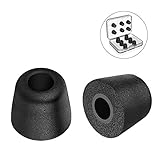 12Pcs Replacement Eartips- RIYO Premium Memory Foam Earphone Earbuds Tips Noise Reducing Earbud Tips for 5mm-7mm in-Ear Headphones Nozzle (Large, Black)