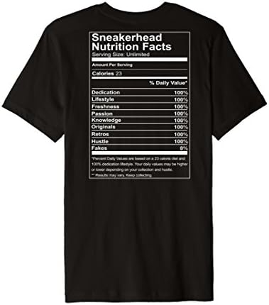 Sneakerhead Nutrition Facts