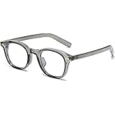 Blue Light Blocking Reading Glasses for Women Men Stylish Retro Square Premium Readers Reduce Eye Strain Comfortable