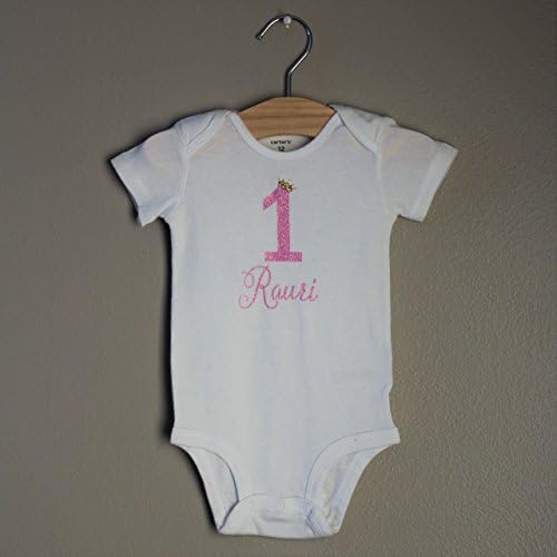 First Birthday Princess Bodysuit/Shirt Personalized with your baby's name.