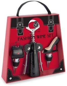 New! Adorable Fashion Wine Set-Set of 3-Black