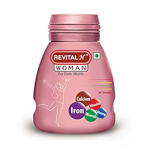 Revital H for Woman with Multivitamins, Calcium, Zinc & Natural Ginseng for Daily Immunity Strong Bones, and Enhances…