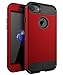 NabeCase Shockproof Case for iPhone 7 Sturdy and Durable and Slim Fit Case for iPhone 7, Red Black