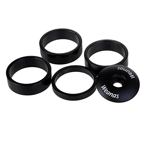 MTB Bicycle Bike Riser, Fork Stem Extender Bicycle Handlebar Alloy Stem Head Up Adapter Flexible and Easy Installation Adaptor 1-1/8" Rise 28.6 x 117mm