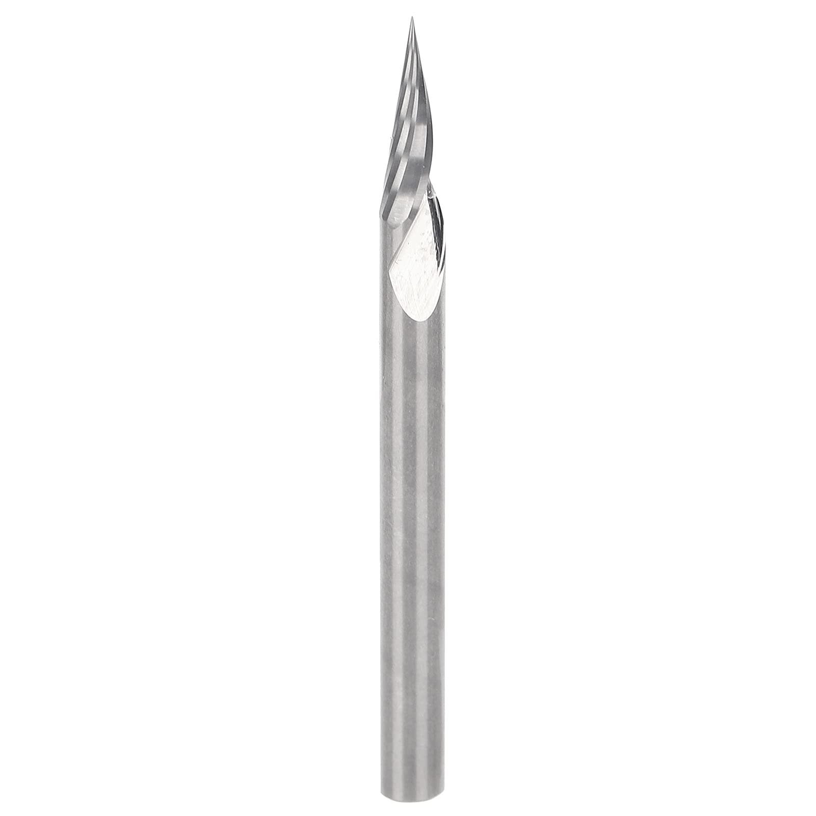 Jeanoko 20° Carving Liner Router Bit, V-Groove Cut Engraving Milling Cutter, 3.175mm High Speed Steel, 1 Flute, for Wood Carving Milling Tools, 0.13in Shank, Solid Carbide