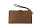 Michael Kors Jet Set Travel Double Zip Leather Wristlet Wallet in Acorn