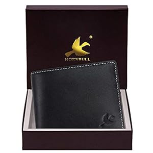 Hornbull Men’s Black Genuine Leather RFID Blocking Wallet