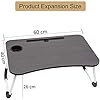 Laptop Bed Tray Table, Foldable Lap Desk Stand, Multifunction Lap Tablet with Slot and Cup Holder, Bed Tray Laptop Desk…