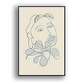 Framed Canvas Wall Art for Living Room, Bedroom Illustration Canvas Prints for Modern Home Decoration Ready to Hang - 16"x24" inches