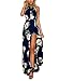 FFLMYUHULIU Women's Sexy Split Floral Off-Shoulder Beach Party Maxi Dress