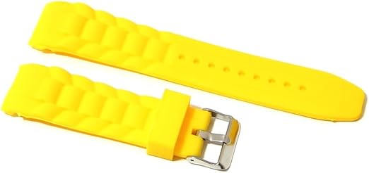 Correa de Silicona Amarillo para Reloj Ansa 22 mm Tipo ...