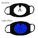 fomei 6 Pack Cool Luminous Unisex Cotton Blend Anti Dust Face Mouth Mask Black for Man Woman