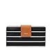 Fossil Women's Logan PVC Tab Wallet, Black/White