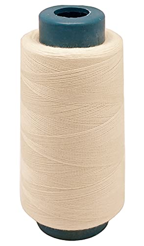 2500 Yards / 10 Colors Available High Strength Bonded Polyester Sewing Thread, 40S/2 All-Purpose Connecting Threads for Upholstery, Outdoor Market, Beading, Purses, Jeans, Leather (Ivory)