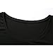 Liang Rou Women's Modal-Spandex Ribbed Stretch Scoop Neck T-Shirt Black M Medium / 8 10 1 X Black