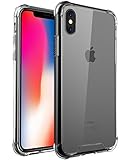 iPhone X Case, iPhone 10 Case, Gruichi Crystal Clear Case, Shock Absorption Technology TPU Bumper Hard Back Cover Case for Apple iPhone X, iPhone 10