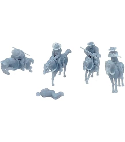 Woodland Scenics Ridin’ & Ropin’ – Set HO 2 Cowboys, 2 Chevaux Et Veau – Figurines Détaillées Pour Diorama Western