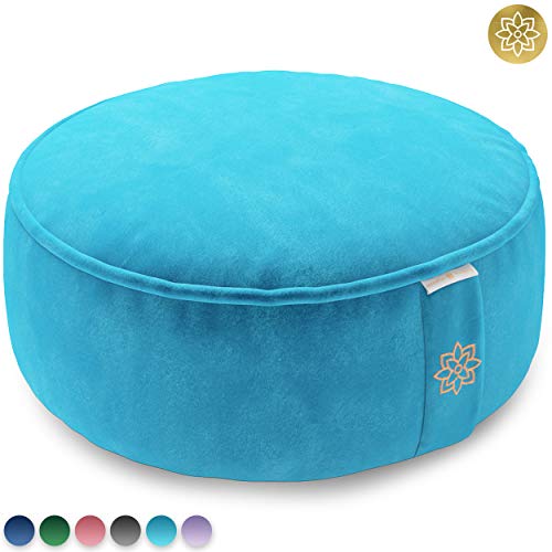 Mindful and Modern Velvet Meditation Cushion Luxury Zafu Floor Pillow