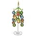 Red Carpet Studios Miniature Glass Christmas Tree with 16 Gold Glitter Ornaments