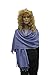 Cashmere Pashmina Group: Solid Pashmina Shawl, Scarf, Wrap & Stole (Large size) Periwinkle