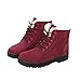YIXINAN Warm winter snow boots female boots with flat boots student short women's boots