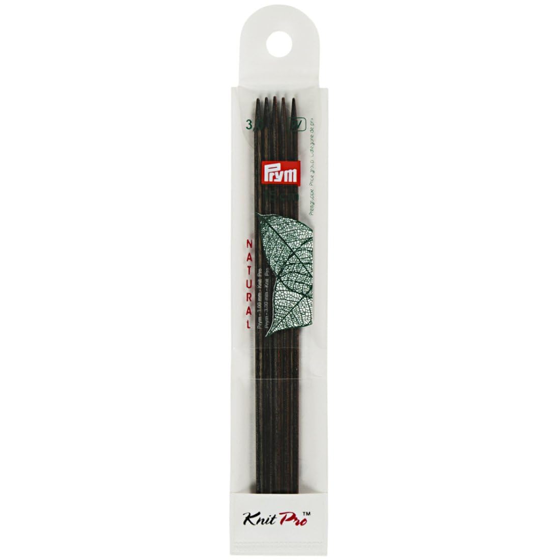 Prym 223123 Knitting Needles Natural Coloured 15 cm 3.50 mm Knitting Needle, Wood, Multicoloured, 3.5 mm