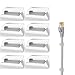 Ethernet Cable Clips Wires Clamp with Self-Adhesive Pads Nylon Cable Holder for Telephone or Ethernet Cords Tidy and Organisers (White-50 Pieces)