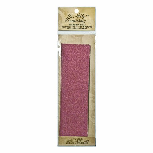 Sanding Grip Block Refill Sheets by Tim Holtz Idea-ology, 4 Sheets per Pack, Paper, 7 x 2 Inches, TH92816