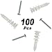 T.K.excellent Nylon Self Drilling Anchor Plasterboard Fixings with Screw Kit,100pcs
