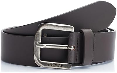 Cintura da uomo in pelle, marrone (Black Brown 128), 110 cm