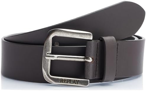 Cintura da uomo in pelle, marrone (Black Brown 128), 110 cm