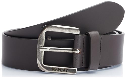 Cintura da uomo in pelle, marrone (Black Brown 128), 110 cm