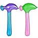 Kicko 14 Inch Multi-Colored Inflatable Hammer - Pack of 12 Assorted Neon Mallet - Perfect Tool for Backdrops, Decor, School Activities, Festivals, Party Favor and Supplies