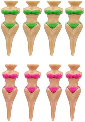 nyatek 8Pcs Funny Golf Tees Lady Bikini Girl Golf Tees, 76 mm/3 Inch Plastic Pin-up Golf Tees, Home Women Golf Tees for Golf Training, Golf Accessories