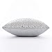 PONY DANCE Silver Throw Pillows - Sparkling Sequins Decor Cushion Covers Glitzy Sequin Solid Throw Pillowcases for Party/Christmas, Hidden Zipper Design, 18 inch Square(45 cm), Silver, Pack-2