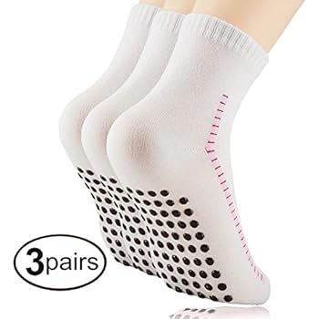 BIZAR Bamboo Fiber Soft Magnetic Point Foot Massage Socks Non Slip Socks Women Hospital Slipper Socks