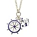 OVERMAL Women Girl Navy Blue Wind Anchor Fashion Long Chain Necklace