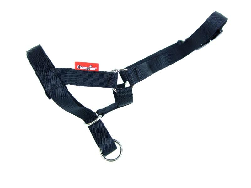 L&J Pets Uk Padded Head Collar Champion Dog Training Halter Stops Dog Pulling Training Tool (Black, 1)