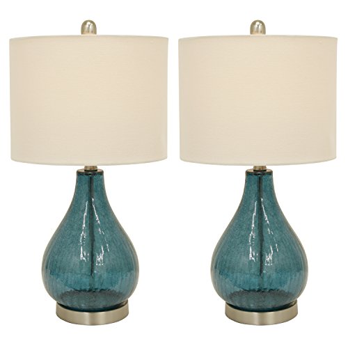 Decor Therapy MP1054 Table Lamp, Emerald Blue Green, 2 Count