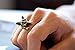 SUNSCSC Antique Silver Plated Vintage Handmade Bulldog Cat Animal Rings for Women