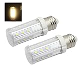 Bonlux 2-pack Screw Socket 110v E26 E27 LED Household Light Bulb T10 LED Replacement 6w Warm White 3000k LED Corn Bulb 50w Bulbs Equivalent (6 Watts)