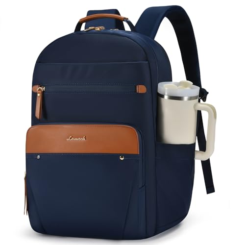 LOVEVOOK Rucksack Damen, Wasserdicht 15,6 Zoll Laptop Rucksäcke Arbeitsrucksack Schulrucksack Teenager für Große Trinkflasche, Elegant Tagesrucksack S