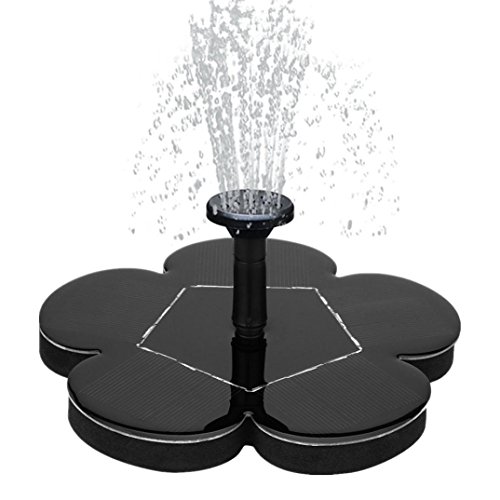 Botrong Solar Power Bird Bath Fountain Water Floating Small Pond Garden Patio Decoration