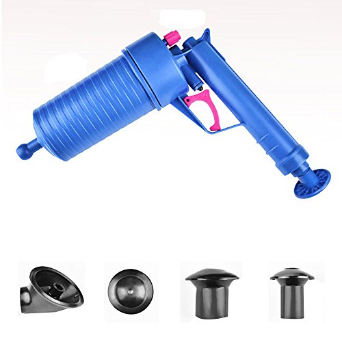Fenleo Toilet Plunger, Air Drain Blaster gun, Pressure Pump Cleaner, High Pressure Manual Plunger Opener Cleaner Pump for Bath Toilets, Bathroom, Shower, Kitchen Clogged Pipe Bathtub