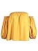 Glamaker Women's Sexy Ruffle Off Shoulder Blouse Crop Tops Size 4/6 Yellow