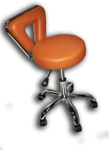 Spa Pedicure Chair Stool for Nail, Hair, Facial Technician (Tall, Cappuccino)