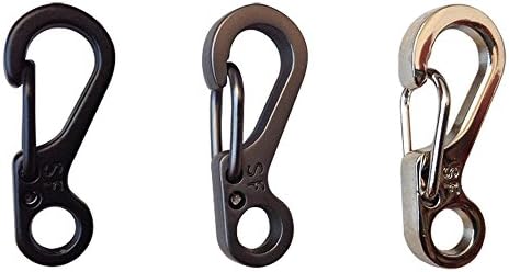 Jinsully Durable EDC Mini SF Spring Backpack Clasps Climbing Carabiners Keychain Camping Bottle Hooks Paracord Tactical Survival Gear