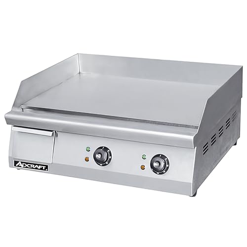 Adcraft 24" Countertop Electric Griddle with Thermostatic Controls and Heavy Du…