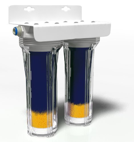 Aquatic Life Dual Deionization Canister System w/2-10" Color Changing Resin Cartridges